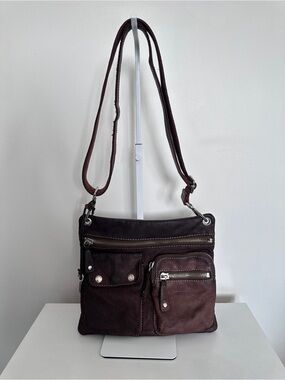 Fossil Brown Leather Sutter Crossbody Bag